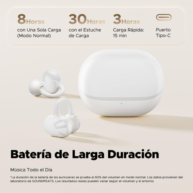 SoundPEATS POP Clip Blanc - Écouteurs Bluetooth - Ítem2