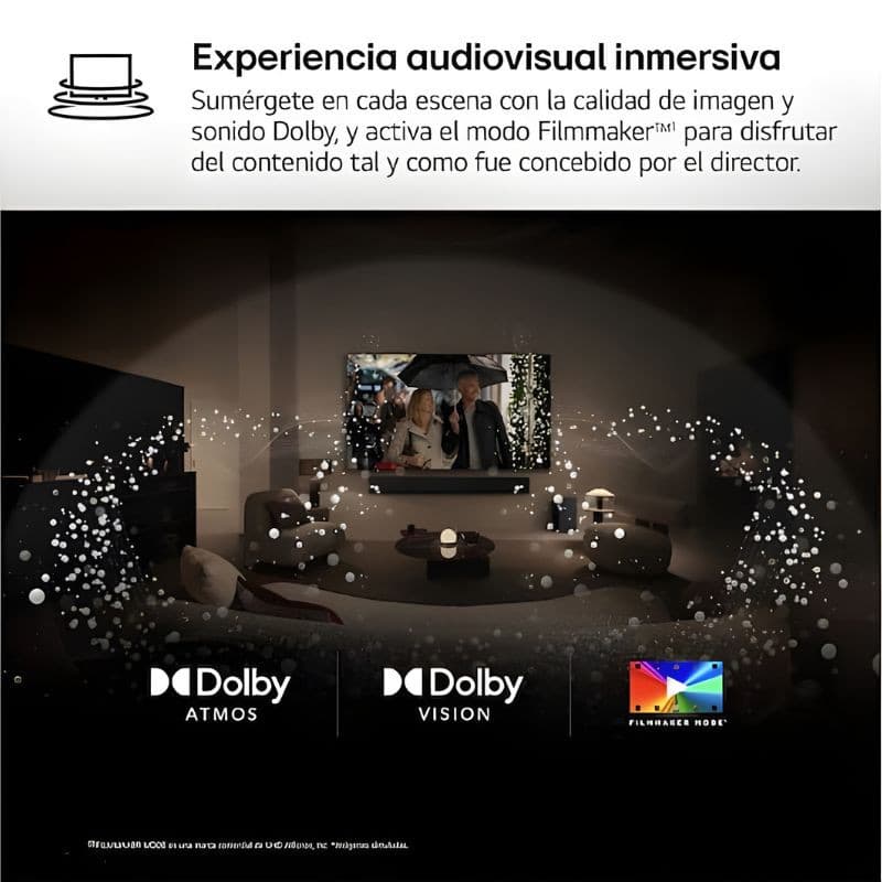 LG OLED48C54LA 48" 4K UHD Noir: écran OLED fin, noirs profonds, Dolby Vision/Atmos, mode Filmmaker, expérience audiovisuelle immersive dans le salon.