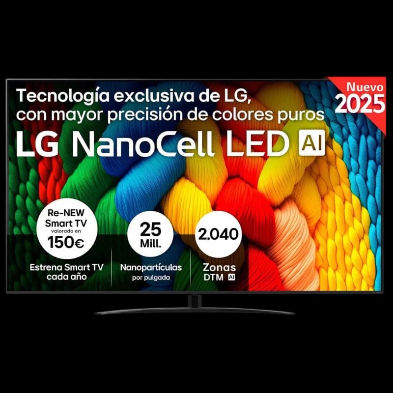 LG 75NANO81A6A 75" 4K Ultra HD NanoCell Smart TV Preto
