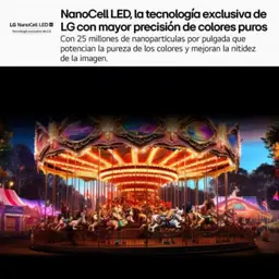 LG 75NANO81A6A 75" 4K Ultra HD NanoCell Smart TV Preto, tecnologia NanoCell LED que proporciona maior precisão às cores