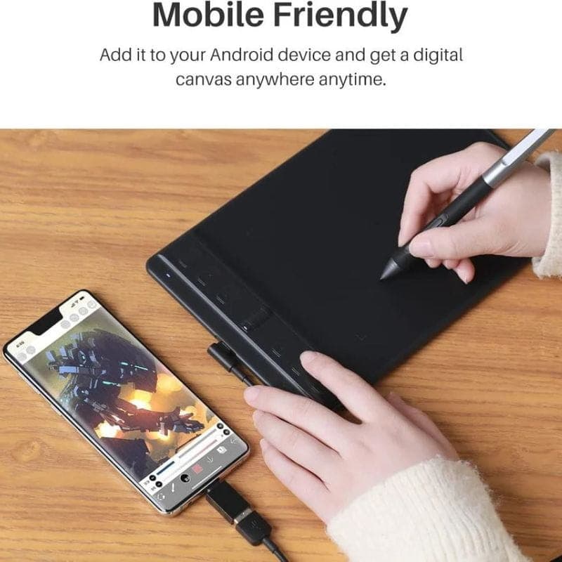 Huion Inspiroy 2S H641P - Tablette graphique  Compatible avec les smartphones