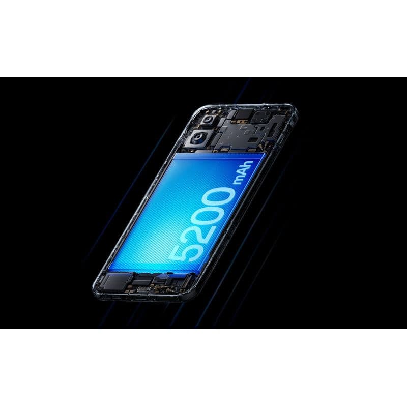 Oneplus Nord 5 5G 12GB/512GB Gris con batería 5200 mAh destacada, vista interna semitransparente y doble cámara trasera en módulo rectangular