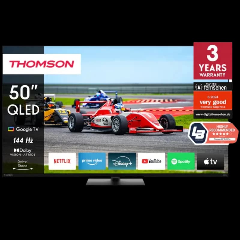 Thomson 50QG7C14 50" 4K Ultra HD QLED Pro Wi-Fi Smart TV Preto