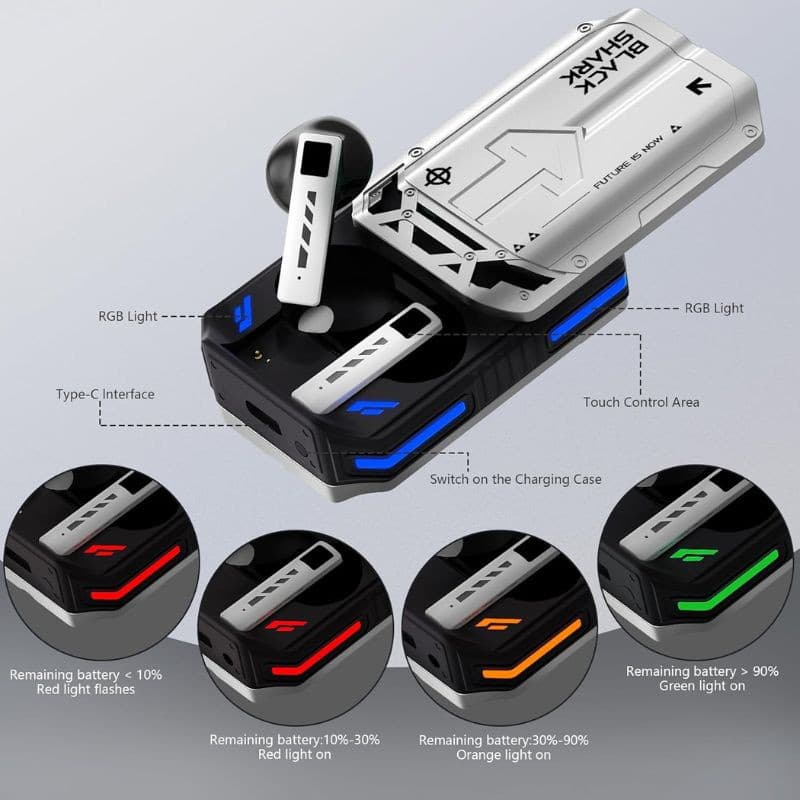 Black Shark T11 Cinza, imagem da iluminação RGB
