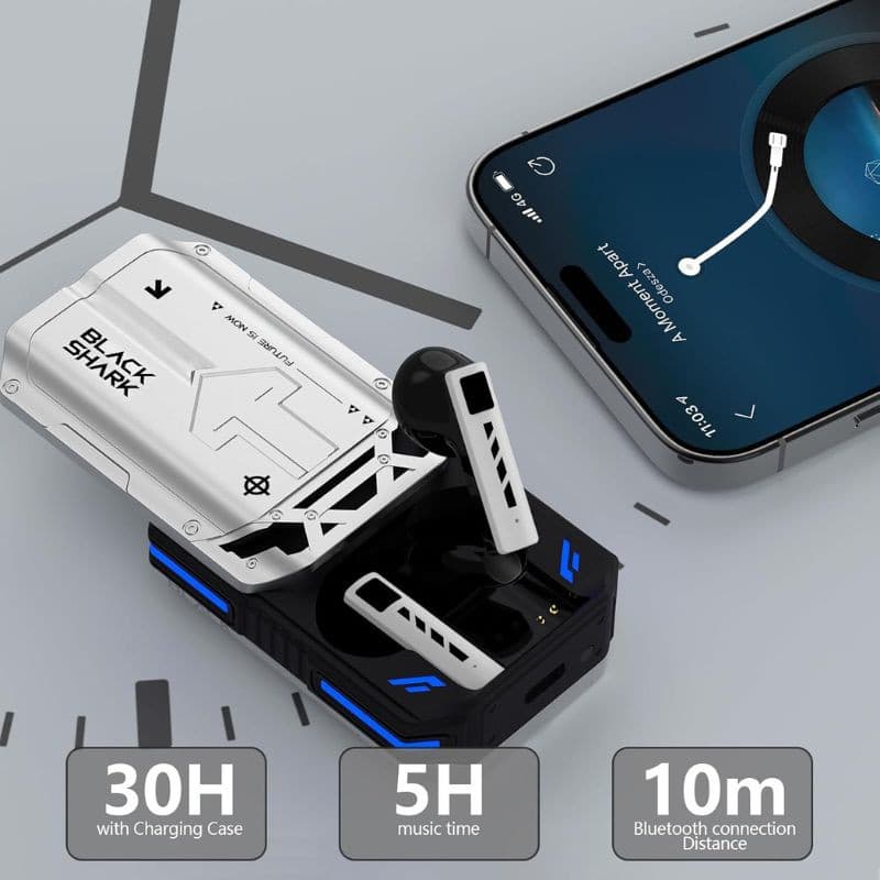 Black Shark T11 Branco, bateria com 30 horas de duração  