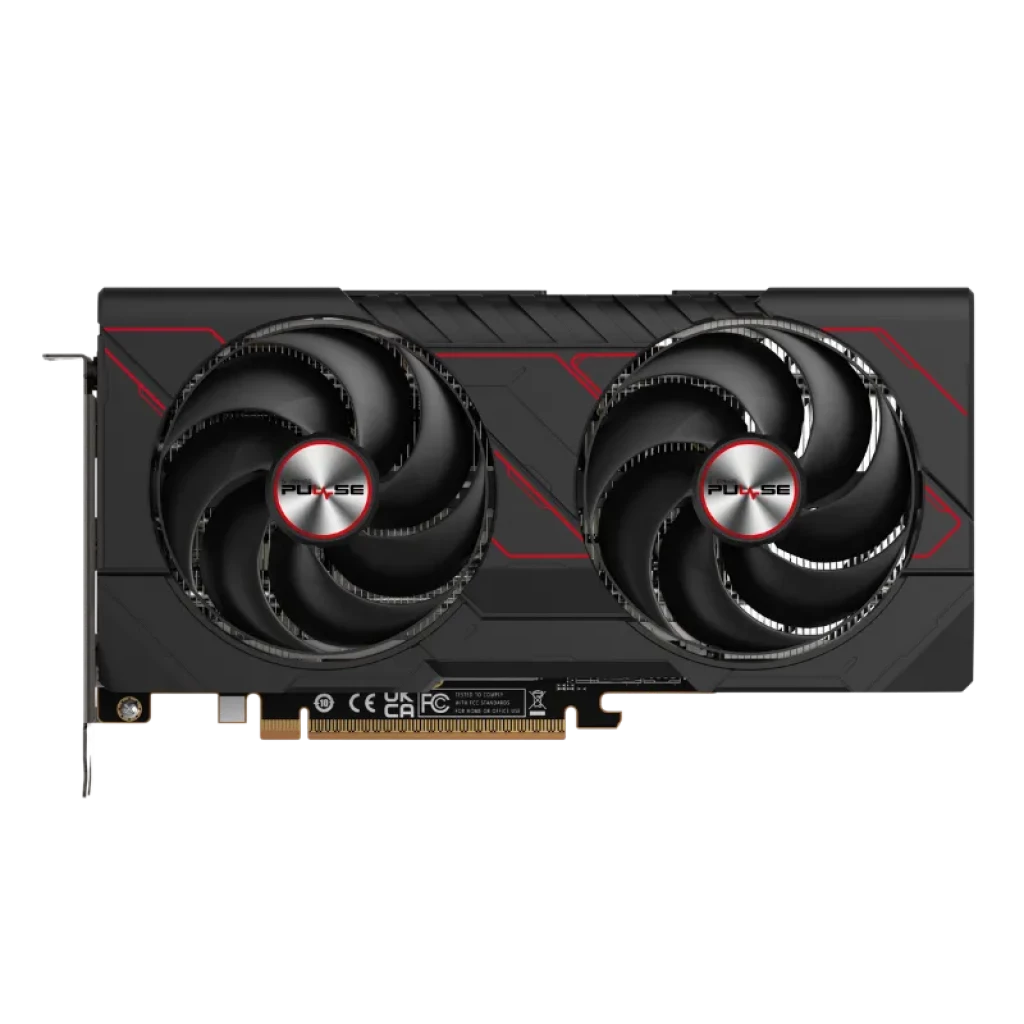 Sapphire PULSE AMD Radeon RX 9060 XT 16 GB GDDR6, placa de vídeo preta com dois coolers, backplate, saídas HDMI e embalagem vermelha destaque 16 GB - Item1