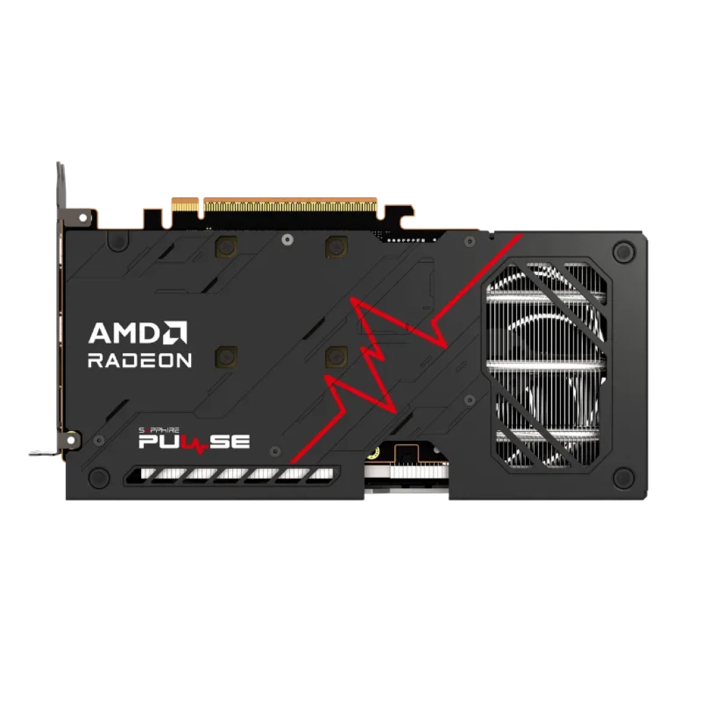 Sapphire PULSE AMD Radeon RX 9060 XT 16 GB GDDR6, placa de vídeo preta com dois coolers, backplate, saídas HDMI e embalagem vermelha destaque 16 GB - Item5