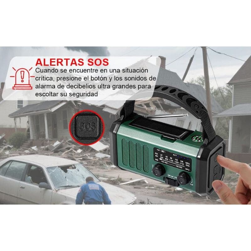 Radio de Emergencia Portátil 20000 mAh, SOS