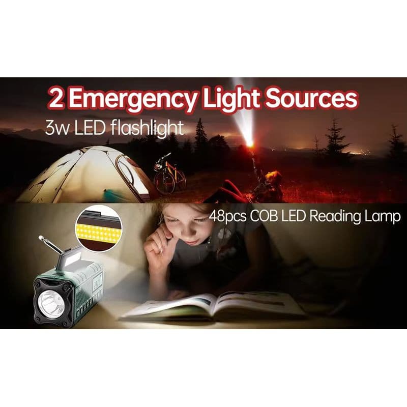 Luces de Radio de Emergencia Portátil 10000 mAh