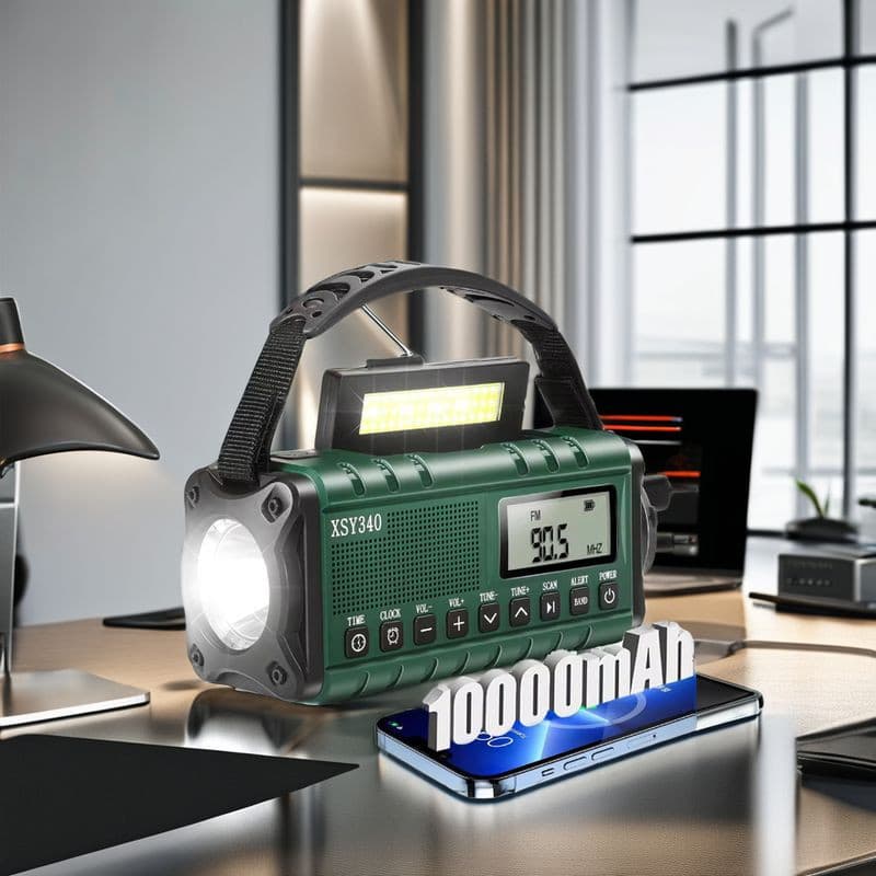 Potente Radio de Emergencia Portátil 10000 mAh