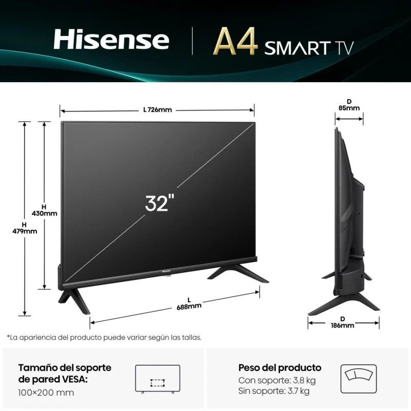 Hisense 32 32A4Q FullHD LED SmartTV WiFi - Item10