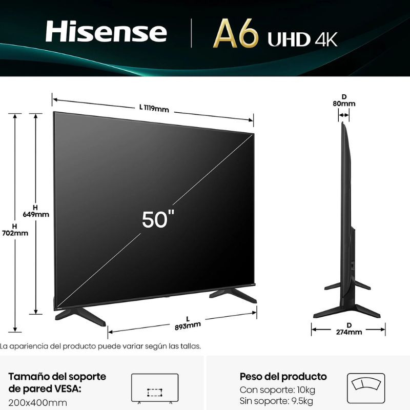 TV Hisense 50A6Q 50