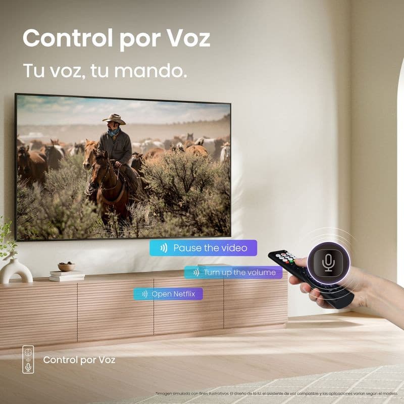 Controlo por voz de Hisense 65A6Q Preto