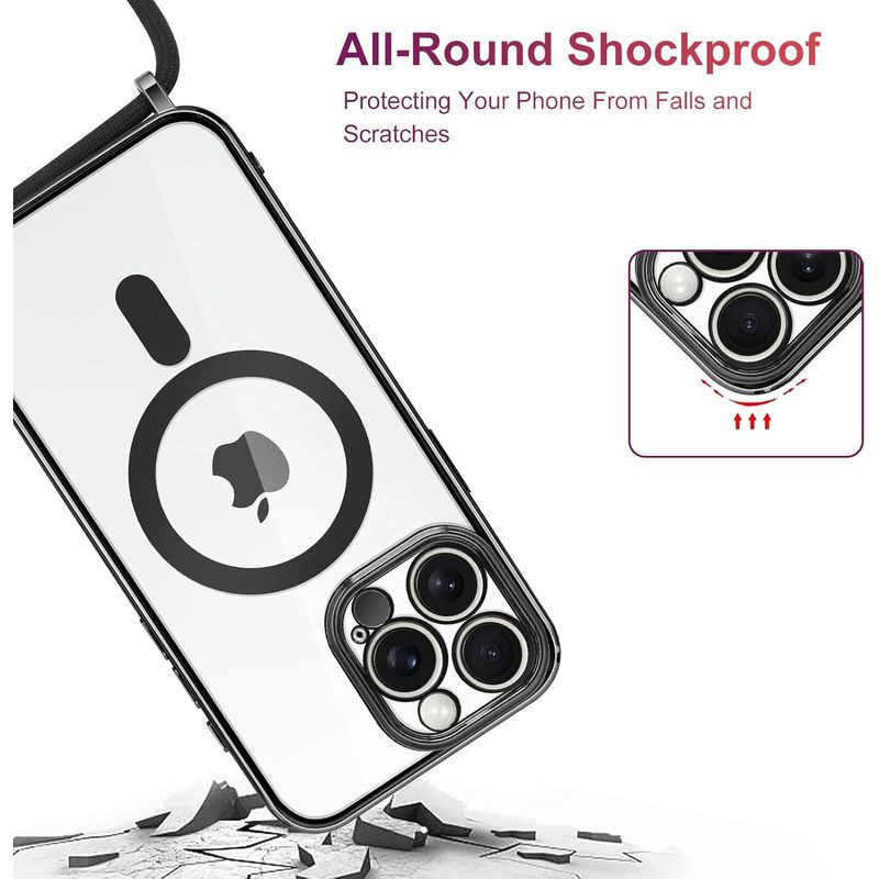 Funda Magnética con colgante para iPhone 16 Pro Negro - Ítem3