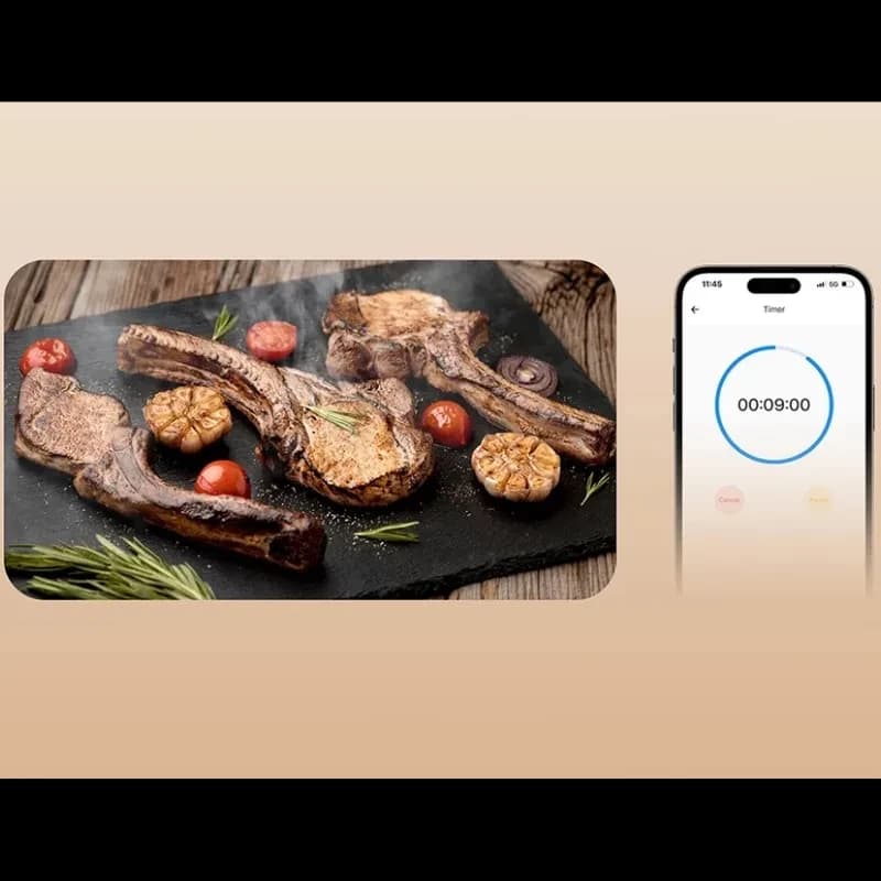 SONOFF BBQ BMT01 - Termómetro para carne con control por app, temporizador en pantalla y sonda precisa para parrilla y asados en punto perfecto