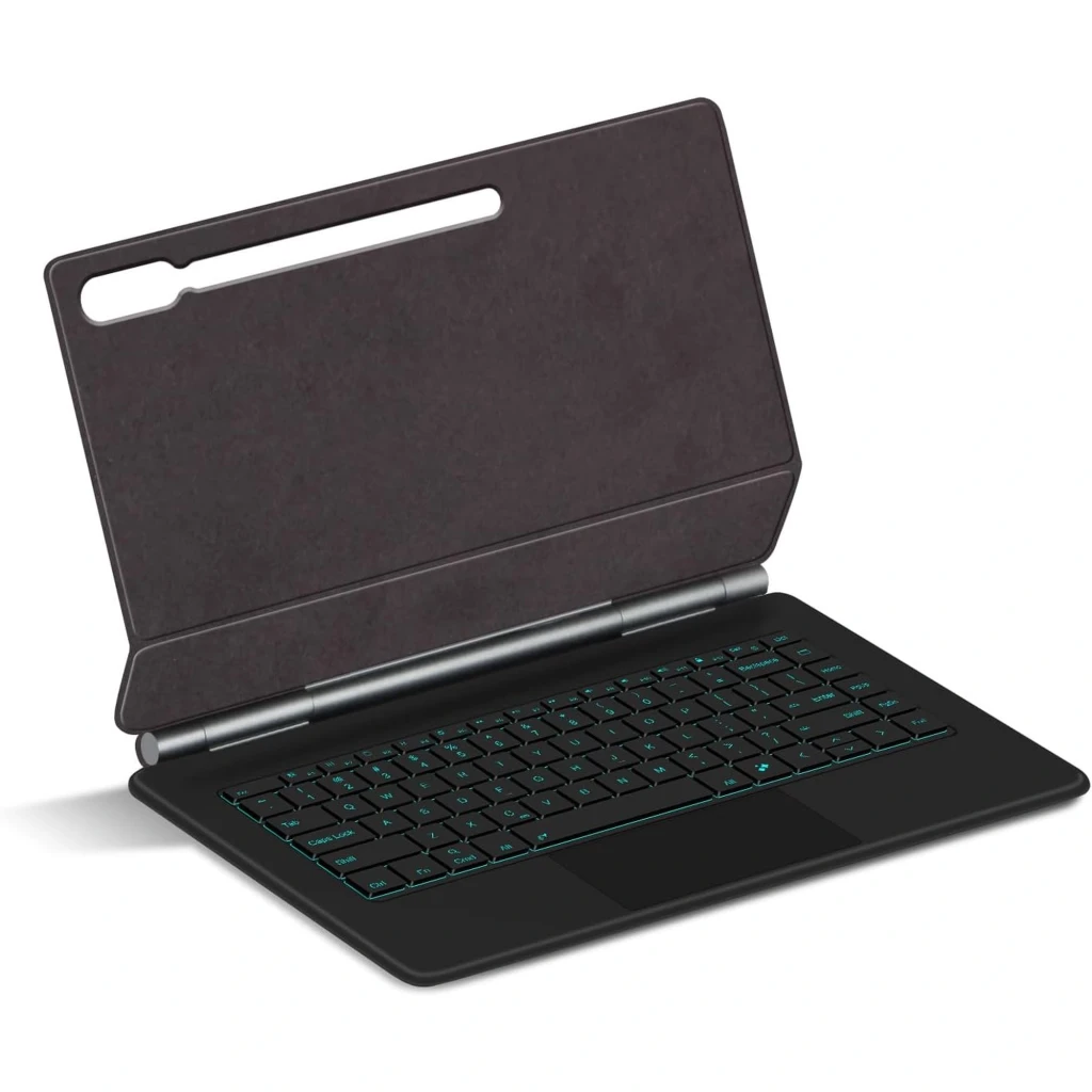 Étui avec clavier pour Samsung Galaxy Tab S10 Ultra, rétroéclairé, support pliable, emplacement stylet, protection complète, ventilation intégrée, - Ítem2