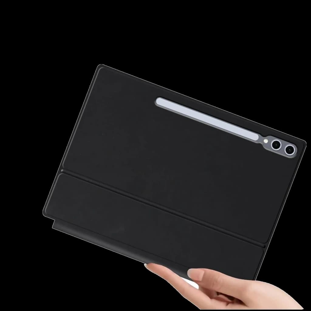 Funda con teclado para Galaxy Tab S10 Ultra en color negro, trasera rígida con ranura para S Pen y doble abertura para cámara, diseño delgado y magnético