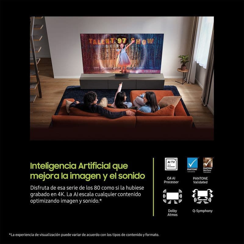 AI de Samsung Q8F QE75Q8FAAU 75 4K Ultra HD Smart TV Wifi 