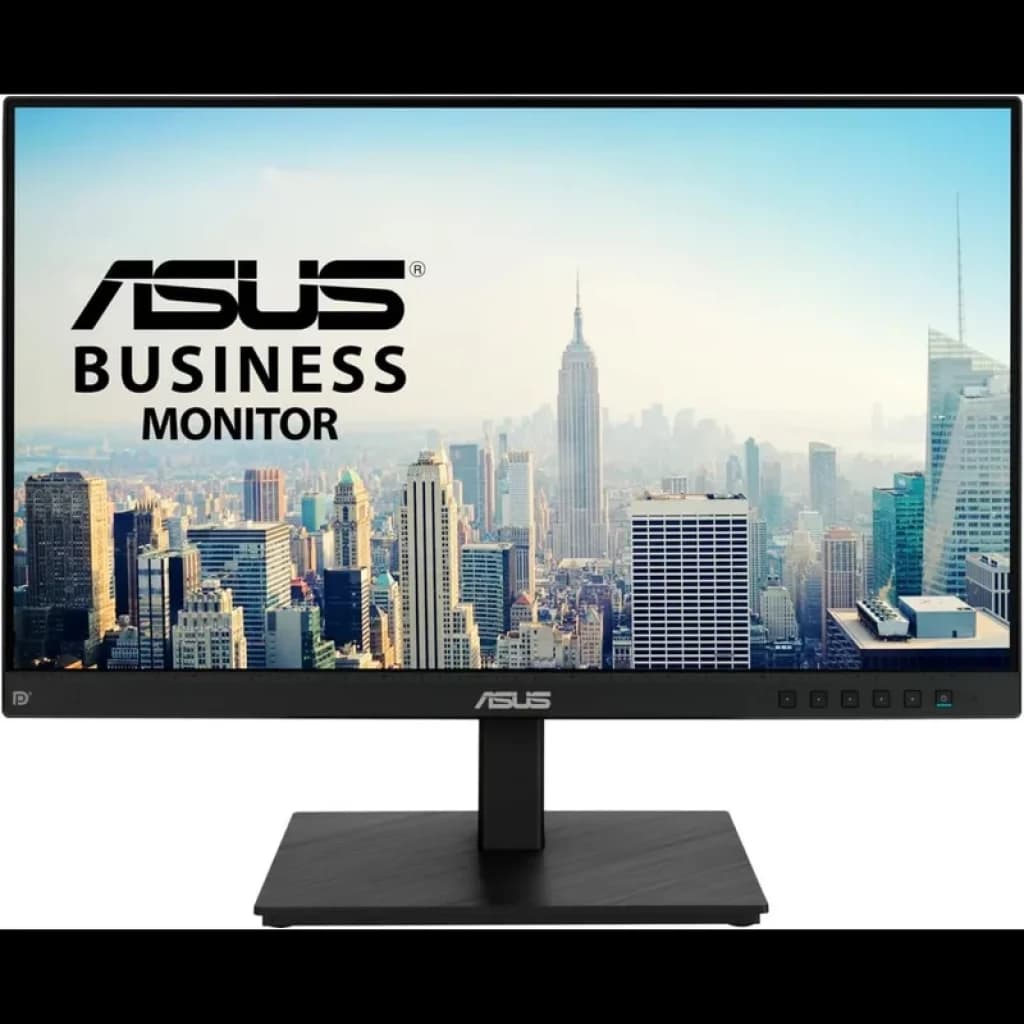 ASUS BE24ECSBT 24 pouces IPS Full HD tactile, bords fins, dalle mate, 75 Hz, pied réglable, boutons en façade, design noir sobre pour usage pro