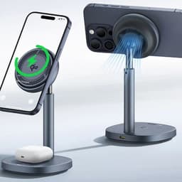 Baseus Orbit 2 Pro Qi2 Cinza - Carregador magnético, carregamento horizontal e vertical
