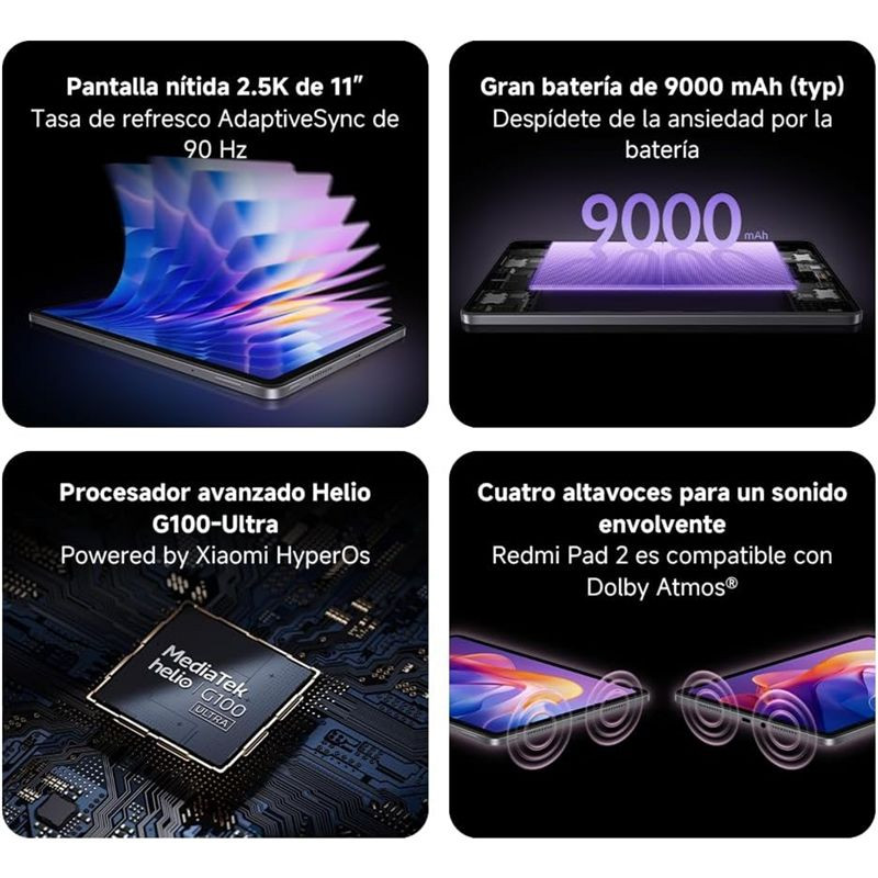 Xiaomi Redmi Pad 2 11 WiFi 4GB/128GB Lila - Ítem1