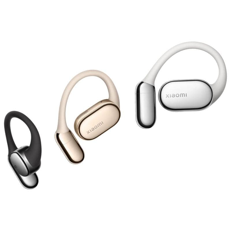 Xiaomi OpenWear Stereo Pro ANC Dourado Arena, design open-ear elegante, acabamento metálico, formato envolvente, leve e confortável para uso prolongado
