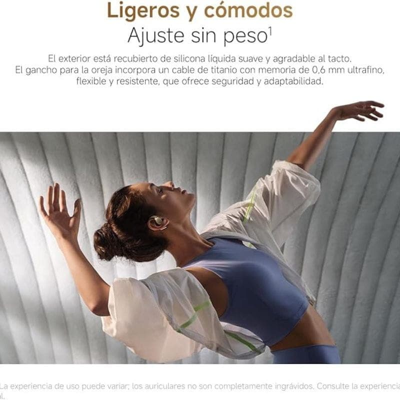 Xiaomi OpenWear Stereo Pro Dourado Arena com ANC: design aberto ultraleve, aro de titânio de 0,6 mm, ajuste confortável e acabamento premium