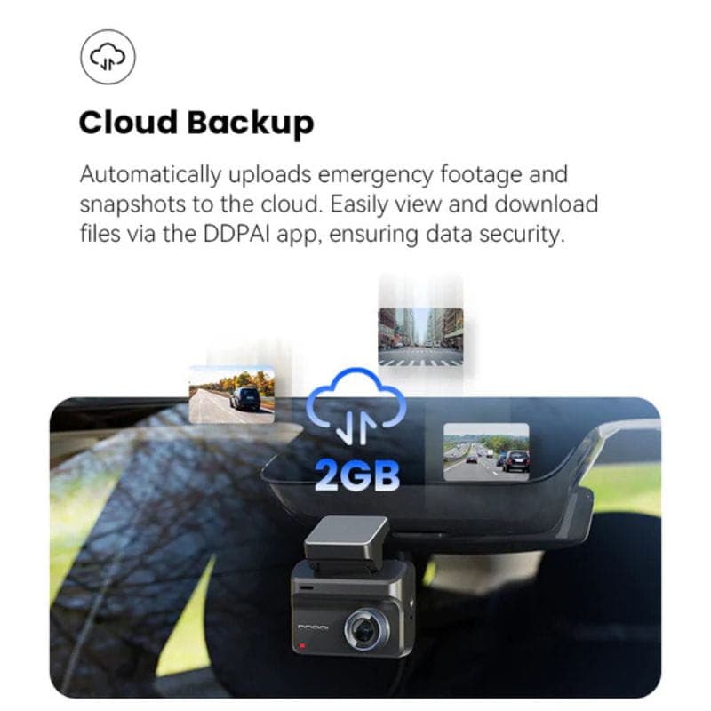 DDPAI Z50 Pro 4K Dual Dash Cam - Caméra embarquée pour voiture, stockage