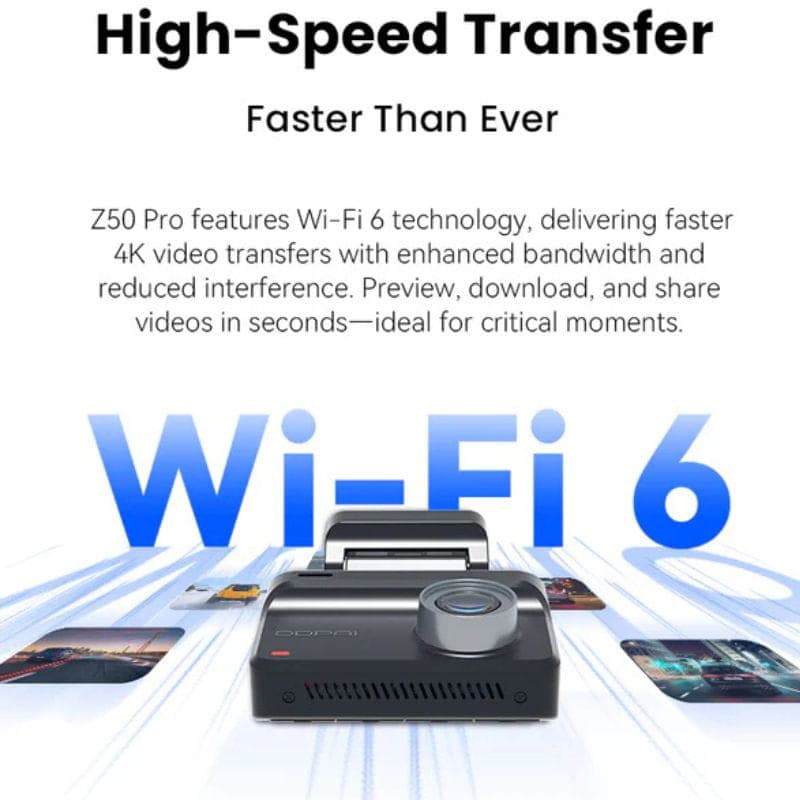 DDPAI Z50 Pro 4K Dual Dash Cam - Caméra embarquée pour voiture, Wi-Fi 6