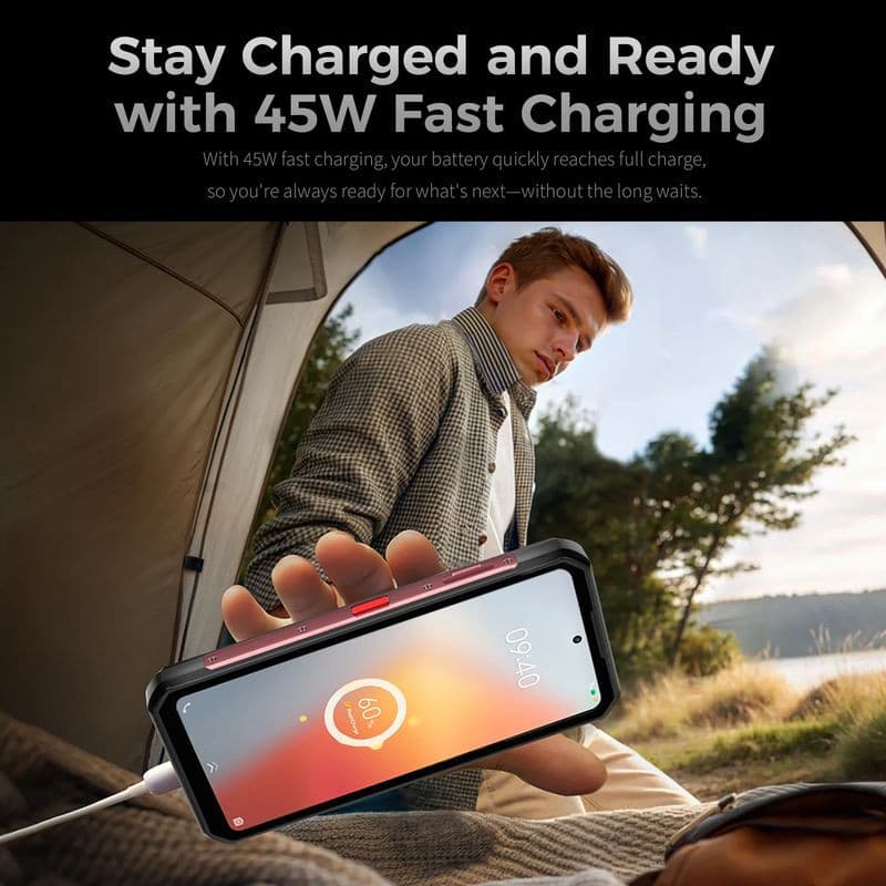 Carregamento rápido de Oukitel WP56 5G Preto Rugged