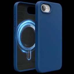 Coque souple bleue pour iPhone 17e/16e  compatible avec Magsafe