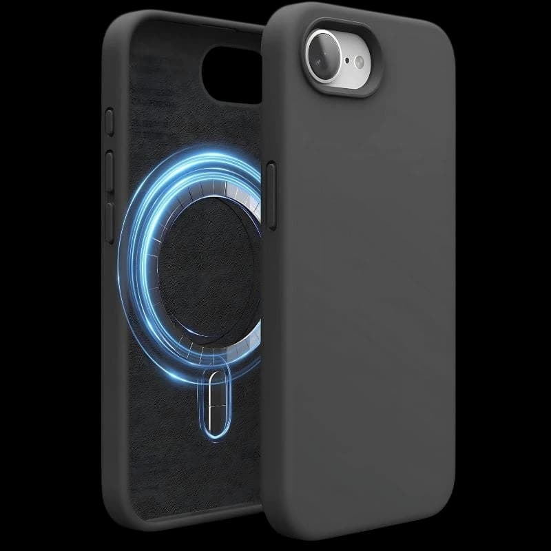 Coque souple noire pour iPhone 17e/16e  compatible avec Magsafe