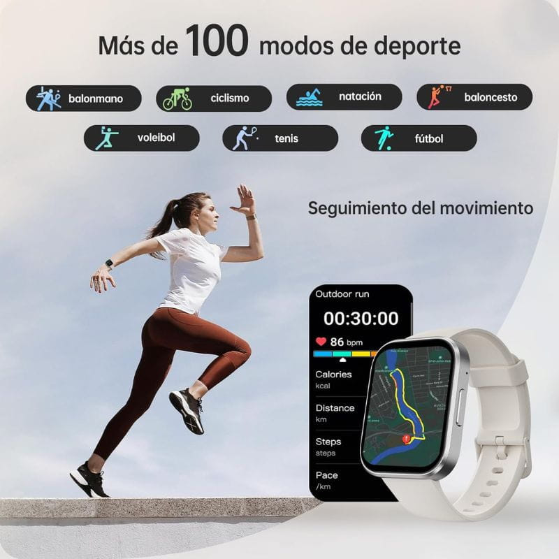 Oukitel BT103 1.91 Bluetooth 5.2 Plata Azul - Reloj Inteligente - Ítem5