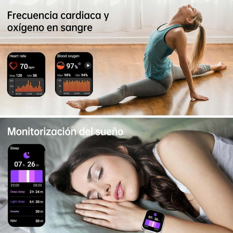 Oukitel BT103 1.91 Bluetooth 5.2 Plata Azul - Reloj Inteligente - Ítem4