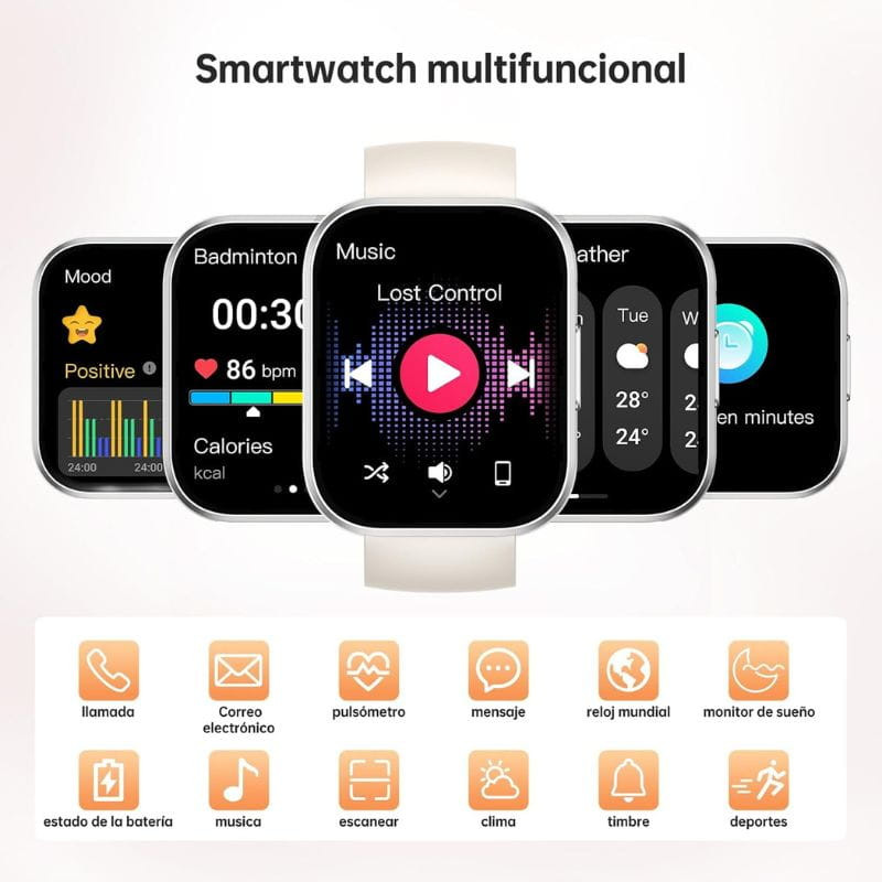 Oukitel BT103 1.91 Bluetooth 5.2 Plata Azul - Reloj Inteligente - Ítem2
