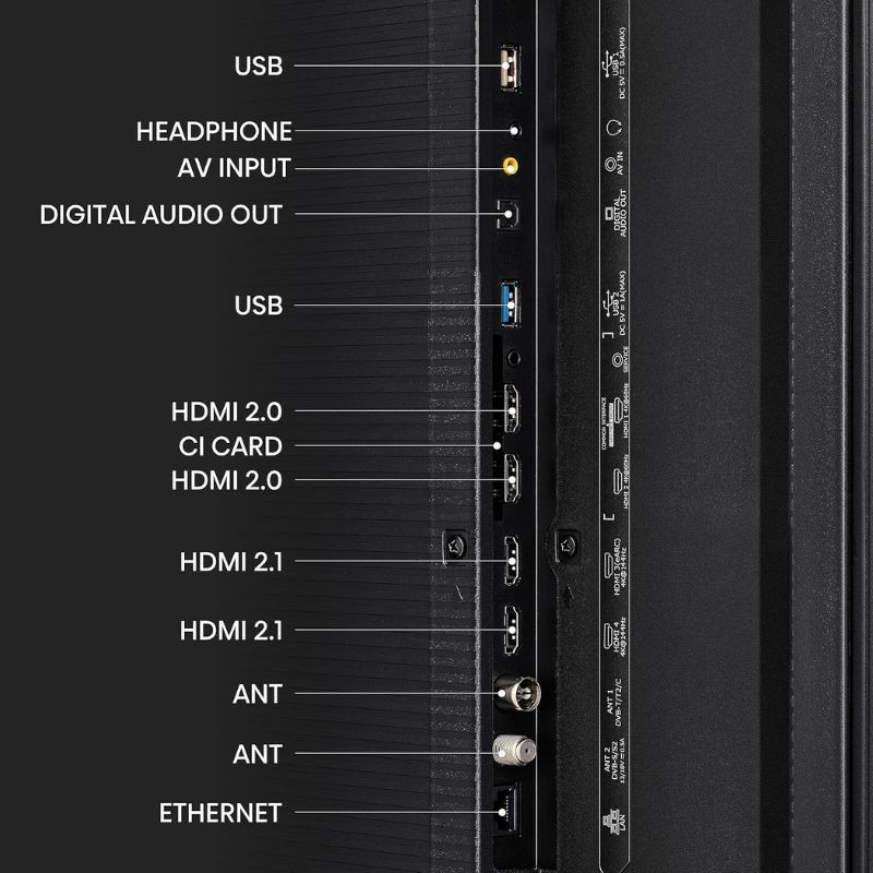 Hisense 85UXKQ 85 pouces 4K Ultra HD, cadre anthracite, écran Mini LED ULED X, pic de 2500 nits, contraste élevé, son CineStage X Surround - Ítem5