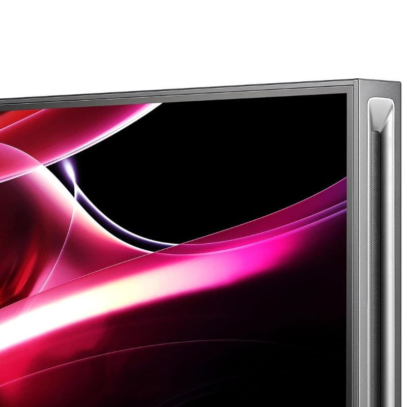 Hisense 85UXKQ 85 4K UHD Smart TV antracite com portas HDMI 2.0 e 2.1, USB, AV, áudio digital, fone, CI, ANT e Ethernet organizadas na lateral