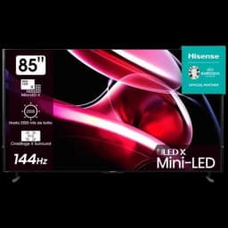 Hisense 85UXKQ 85 polegadas 4K Ultra HD antracite com painel Mini LED, brilho até 2500 nits, taxa de 144 Hz e som CineStage X Surround