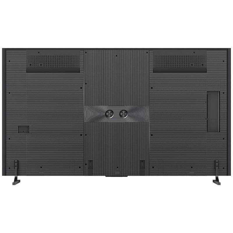 Hisense 85UXKQ 85 4K Ultra HD Smart TV antracite com painel fino, bordas estreitas e suporte duplo; espessura 43 mm e largura do suporte 1725 mm
