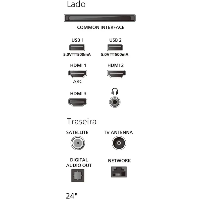 Philips 24PHS6000/12 24 pulgadas HD LED Smart TV negro con diseño compacto, HDR10, Pixel Plus HD, Dolby Audio y Titan OS; biseles finos y peana doble - Ítem5