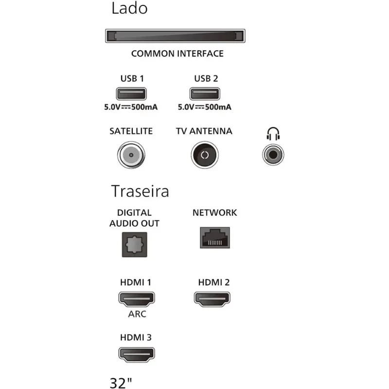 Philips 32PHS6000/12 TV 32 pouces HD noir, cadre fin, image Pixel Plus HD avec HDR10, système Titan OS, audio Dolby, pieds métalliques elegants - Ítem6