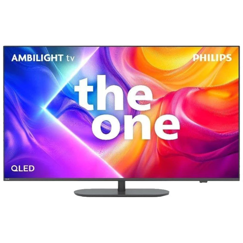 Philips The One 50PUS9010/12 50 pouces 4K UHD Smart TV avec Ambilight, dalle QLED, bords fins et pied central élégant, couleurs vives et contraste élevé - Ítem