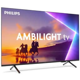 Philips 85PUS8510 85 polegadas, 4K Ultra HD QLED com Ambilight. Tela quase sem bordas, cores vibrantes e pés metálicos minimalistas