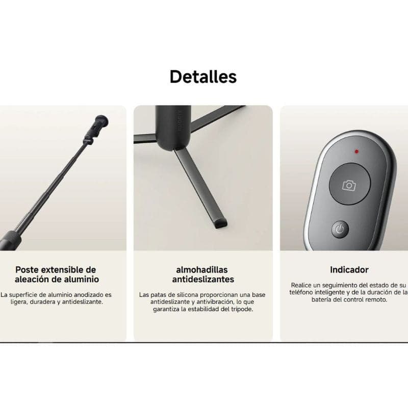 Xiaomi Selfie Stick Tripod Mini, detalles