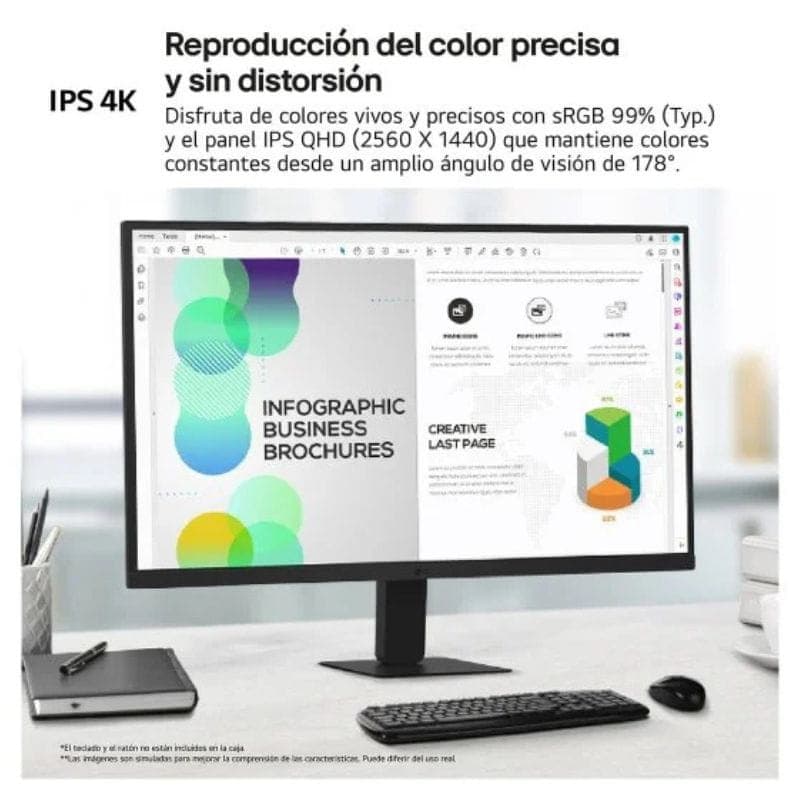 LG 27U631A-B 27 Quad HD IPS 100 Hz Preto, 4K