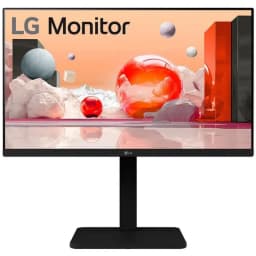 Écran PC LG 24BA650 24 pouces Full HD LED IPS 100 Hz noir, bords fins, dalle mate, support réglable en hauteur, couleurs vives et nettes