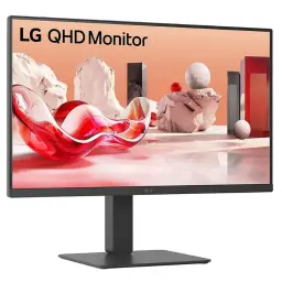 Monitor LG 27BA45QB-B de 27 pulgadas, panel IPS QHD con biseles delgados, soporte ajustable y base sólida, ideal para trabajo y diseño