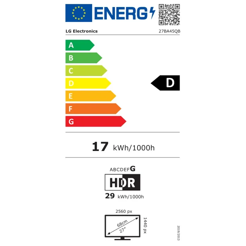LG 27BA45QB-B 27 QHD IPS com molduras finas, base retangular robusta e tela ampla e nítida; cores vivas e design minimalista para setups profissionais - Item6