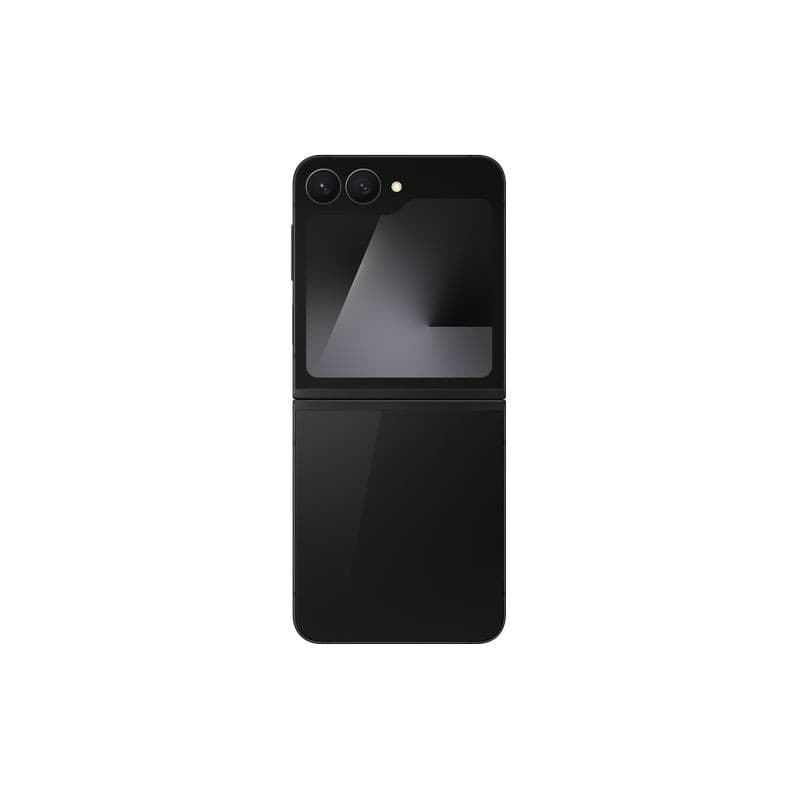 Samsung Galaxy Z Flip7 FE 5G noir pliable, double capteur arrière, écran externe carré brillant, charnière centrale lisse, reconditionné excellent état
