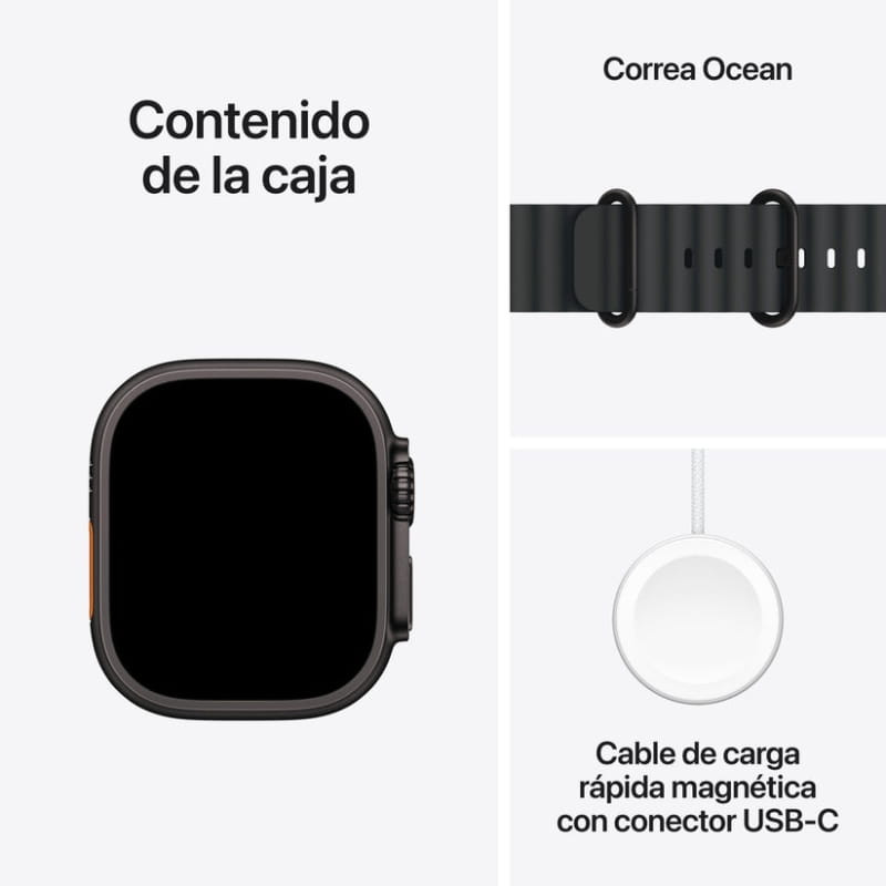 Apple Watch Ultra 2 GPS + Cellular 49mm avec Bracelet Ocean Noir - Ítem7